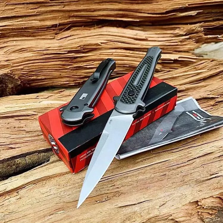 ⚡Clearance Sale 70% OFF丨Kershaw Launch 8-Gray Aluminum/Carbon Fiber (3.5" Blk CPM-154) 7150GRYBLK