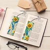 (US Local)4Pcs Special Shape Sunflower Feather Diamond Painting Bookmark Art Projects