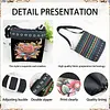 Diamond Painting Golden Rose Crossbody Bag Ethnic Style Handbag with Adjustable Strap