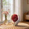 3D Angel Wing Flower Mould Silicone Wave Spiral Candle Mould Reusable Easy To Demold for Candles Soaps Crafts DIY Home Decor (Open Embrace)