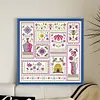(Counted/Stamped) Bees In The Garden-14CT Cross Stitch 33*33cm/12.99*12.99in