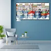 Multicolored Sailboat-14CT Stamped Cross Stitch 42*21cm/16.54*8.27in(Brand)