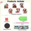 (US Local)6PCS  Xmas DIY Crystal Refrigerator Magnet for Home Decor (Christmas Dog)