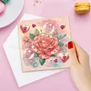 (US Local)6Pcs Love Rose DIY Diamond Painting Greeting Card 5D Drill Painting Card Kit