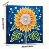 (25x25cm)DIY Sunflower Framed Handmade Pearl Painting Art Craft Kit Living Home Decor
