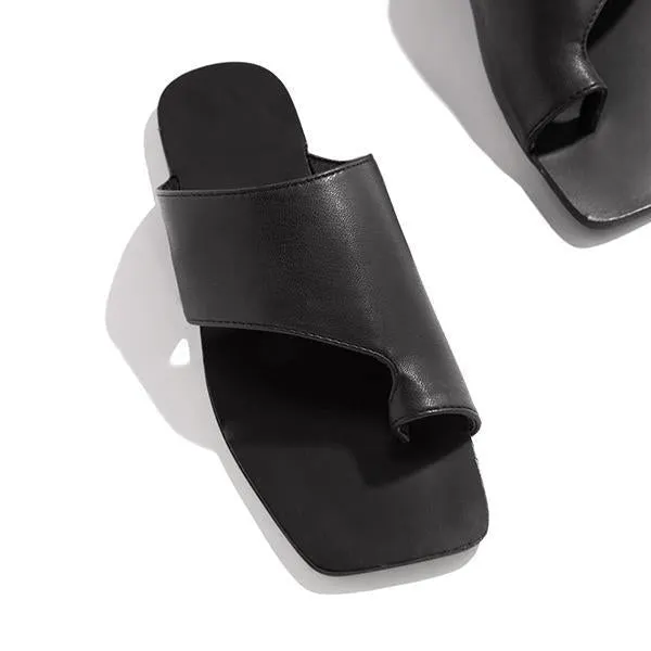 Mint Strap Detailing Slip On Sandals