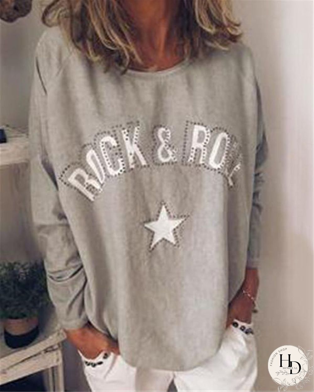 Fall New Long Sleeve Fashion Holiday Casual Lady Daily Shift Tops