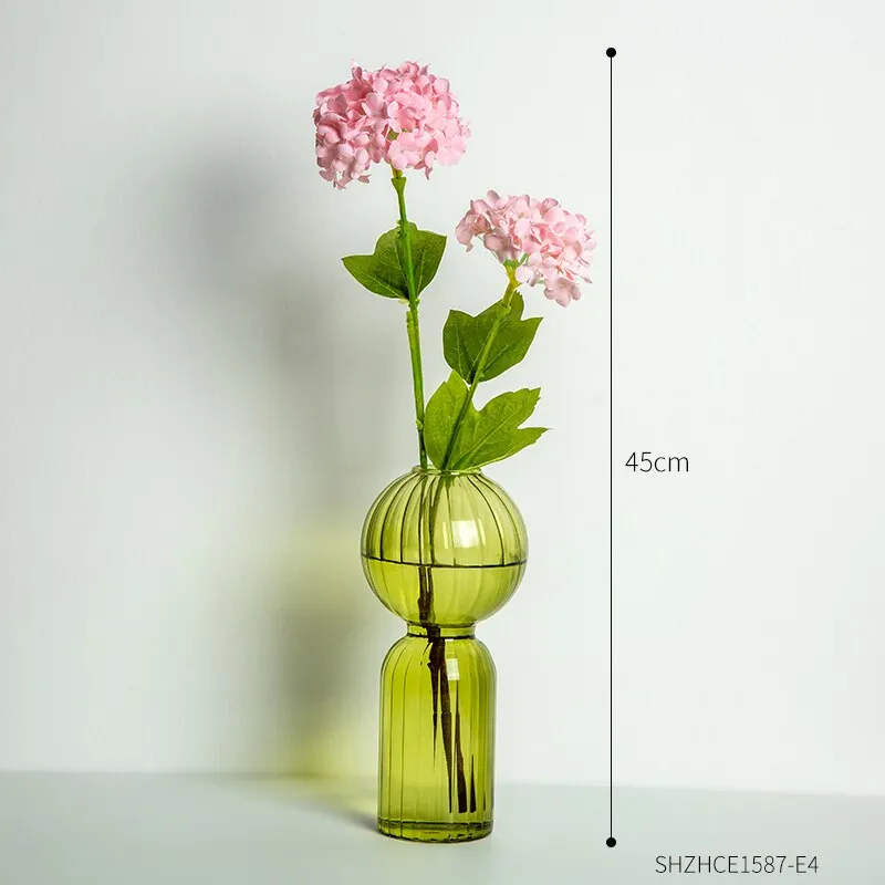 INS Creative Colorful Special-shaped Glass Vases for Decoration Table Decoration Living Room Nordic Home Decoration Flower Vases