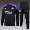 2024/2025 Psg Paris Saint-Germain Half-Pull Training Suit Black Football Shirt 1:1 Thai Quality
