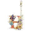 DIY Diamond Painting Butterfly Flower Lettter Keychain Kit