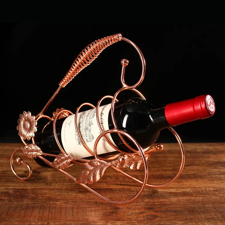 Athvotar Style Wine Cabinet Red Wine Rack Furnishings European Wine Shelf Bar KTV Iron Red Wine Display Rack