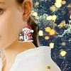6 Pairs Double Sided Christmas Snowman Diamond Painting Earrings Jewelry