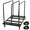[US Local Warehouse] Folding Table Cart Heavy Duty Panel Dolly with PU Swivel Wheels 1800 LBS Drywall Cart for Party Events Hotel Factory Warehouse