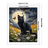 Black Cat Under The Moonlight - 11CT Stamped Cross Stitch - 40*50cm