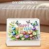 Diamond Painting Spring Scenery 2027 Paper Calendar Monthly Flip Tabletop Calendar Kit