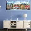 Victoria Wharf-Full Embroidery 3 Strands 11CT Stamped Cross Stitch-100*37CM-Large Size