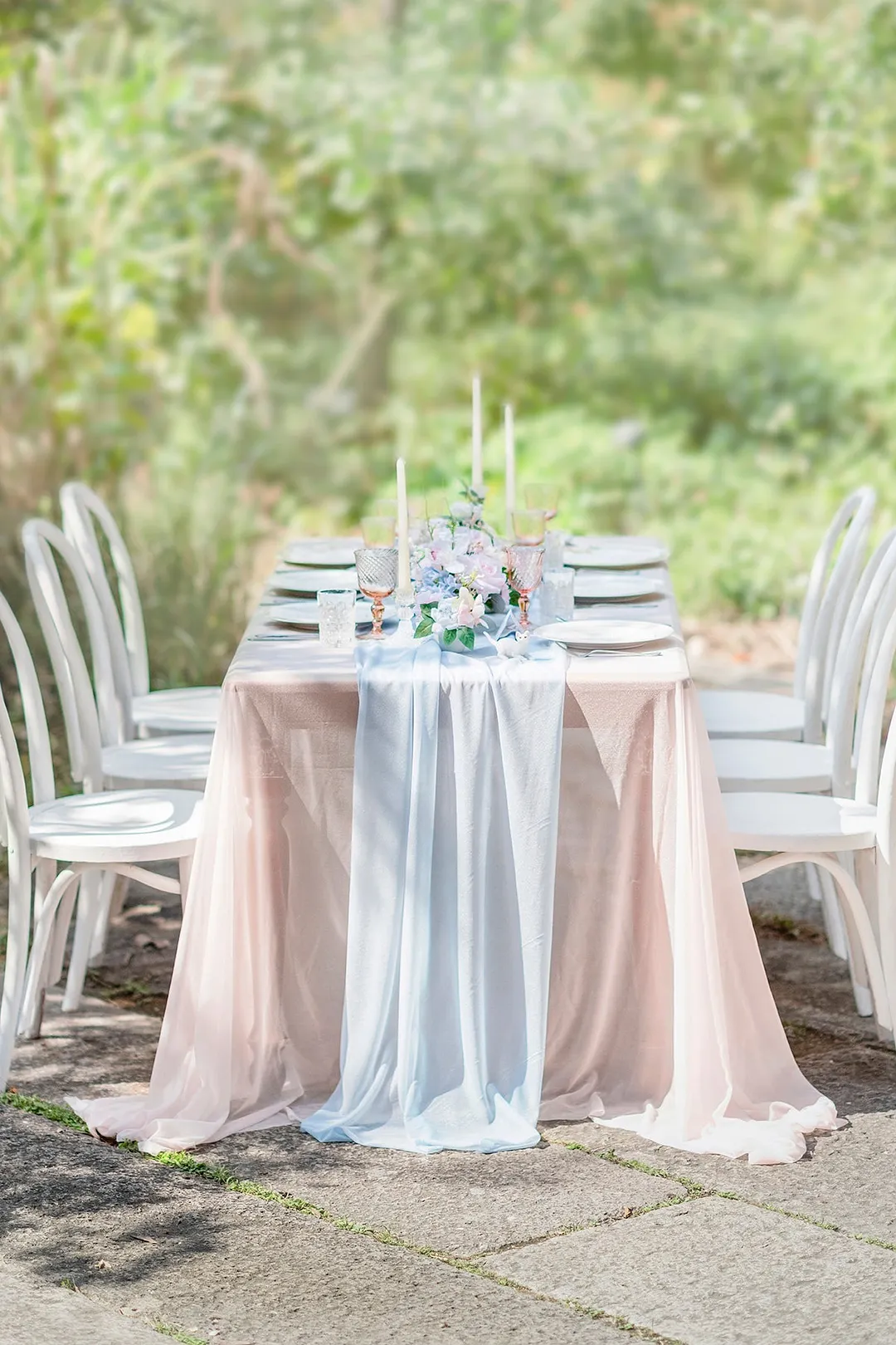 Mini Bouquet Centerpiece Set in Dusty Blue & Navy
