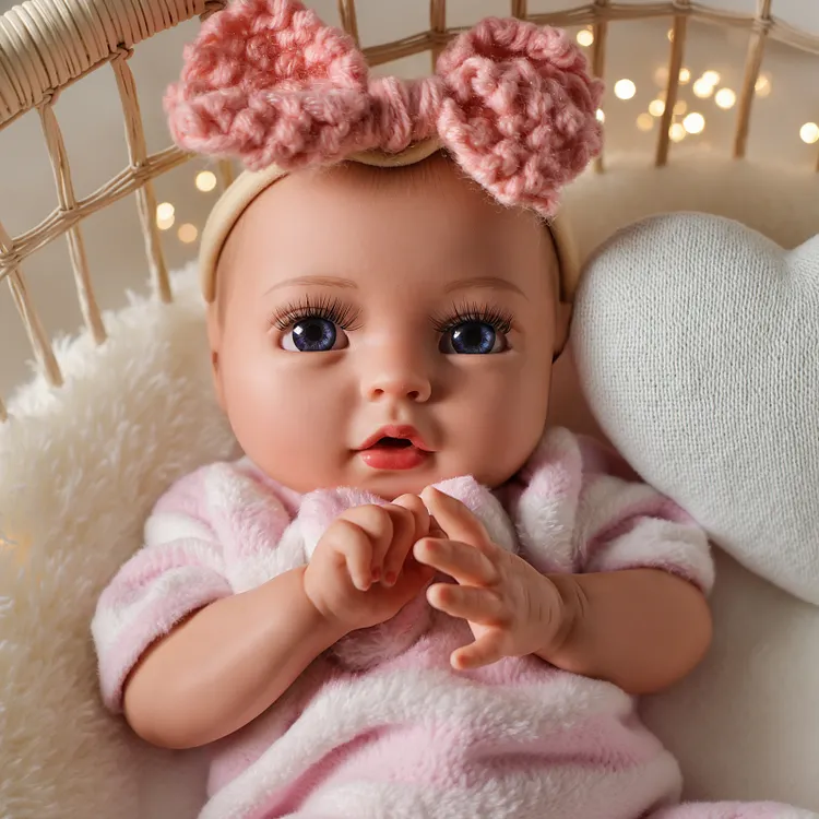 Babeside Terry 12"/16" Realistic Silicone Smiling Baby Little Infant Girl Soft Support Buddy