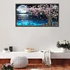 （Big Size）Peach Tree Moon-Full Round Diamond Painting 80*40cm