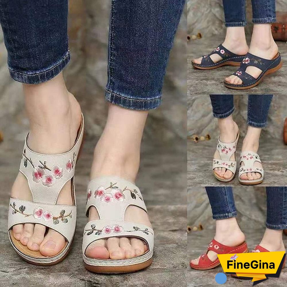 Summer Heighten Slippers Thick-Soled Non-Slip Pu Slippers Women's Outdoor Casual Slippers