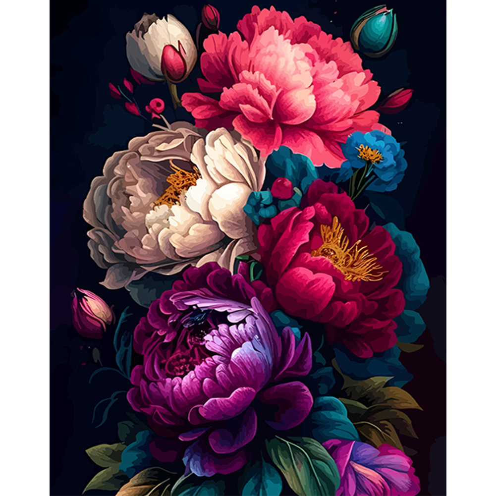 Hibiscus Flower-Paint by Numbers-16"x20"/40x50cm