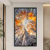 Autumn Birch Trees-11CT Stamped Cross Stitch 40*75cm/15.75*29.53in(Big Size)