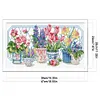 Flower Pot-14CT Stamped Cross Stitch Egyptian Cotton 47*28cm/18.5*11.02in