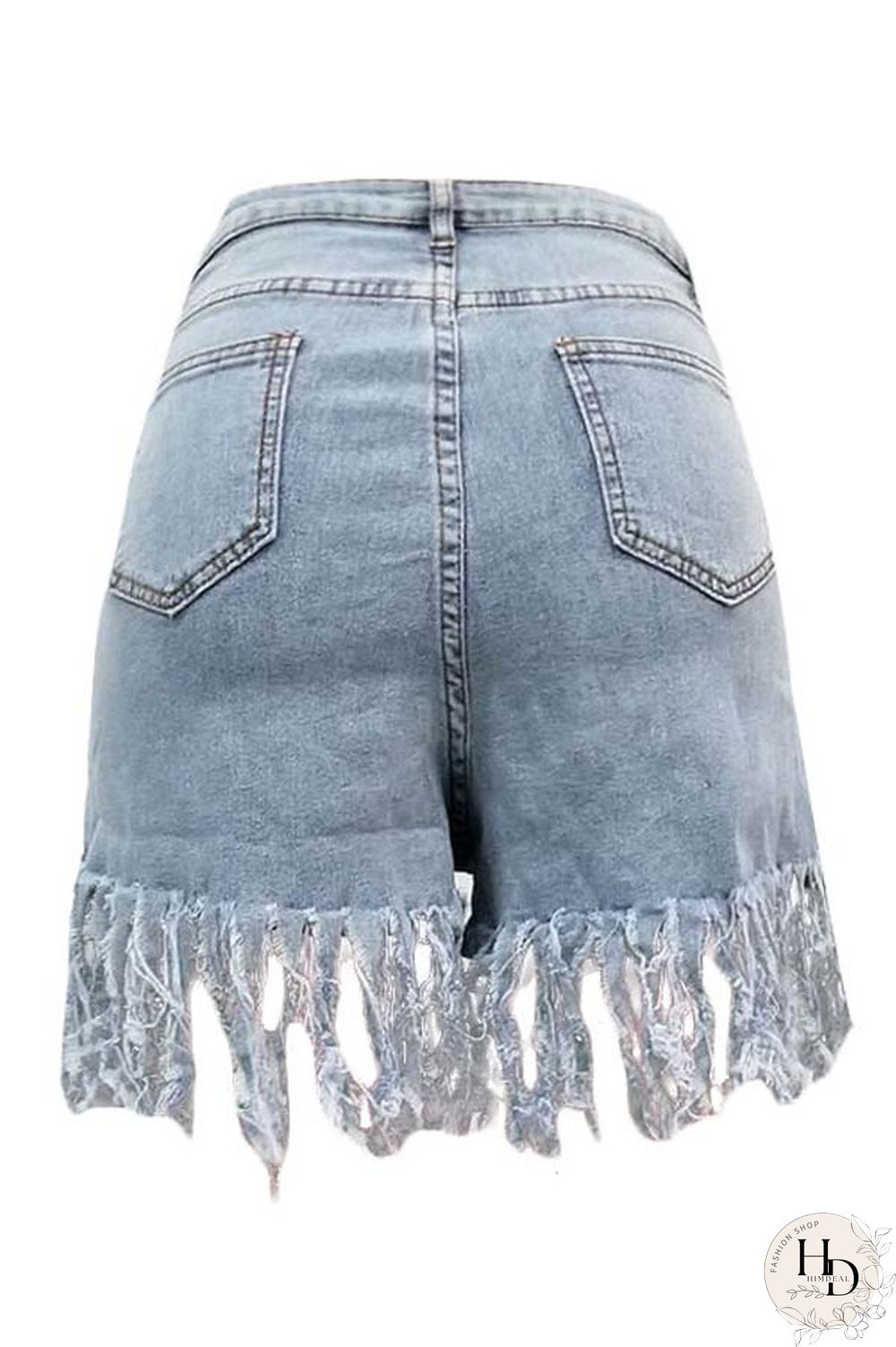Blue Polyester Fashion Casual tassel Plus Size