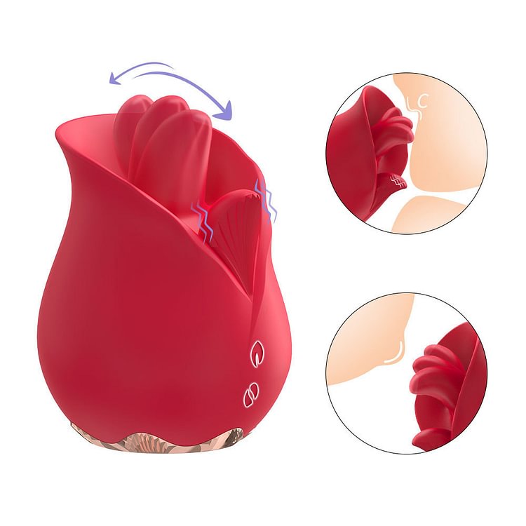 Romeo Rose Toy Double Tongue Lick Vibrator