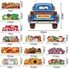 DIY Diamond Painting Truck Decor Wooden Welcome Sign with 12 Interchangeable Holiday Icons, Farmhouse Style Hanging Kit