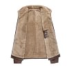 Men's Leather Jacket Warm Winter Coat