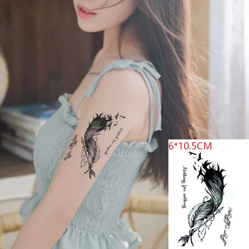 Waterproof Temporary Tattoo Sticker Swallow fly bird Flash Tatoo Fake Tatto arm leg Wrist Foot hand For Girl Men Women kids