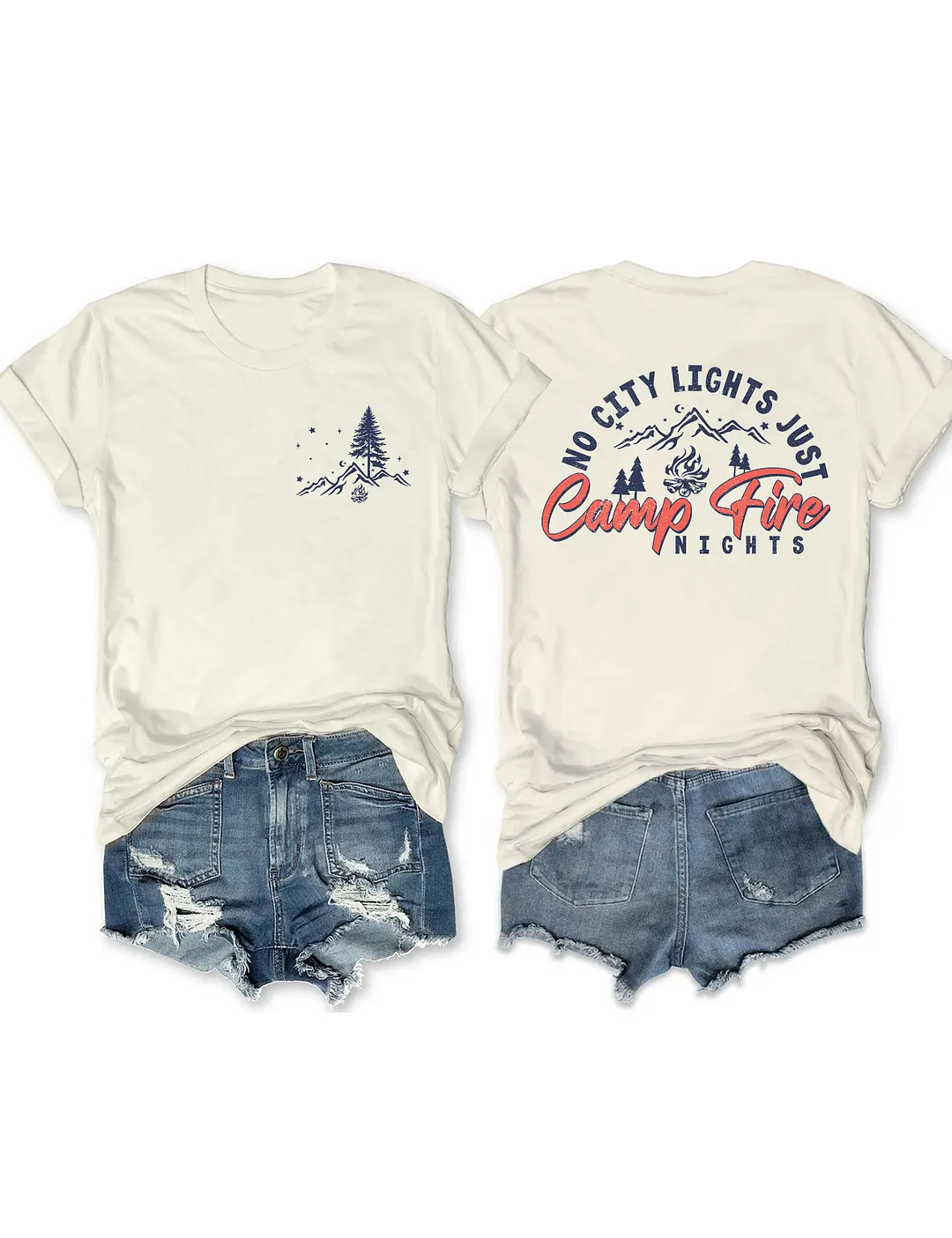 No City Lights Just Campfire Nights T-shirt