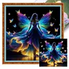 (Stamped/Counted) Fluorescent Butterfly Fairy-11CT Cross Stitch 40*40cm
