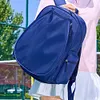 Women Nylon Racket Backpack Waterproof Tennis Badminton Bag & Shoe Compartment