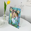 Floral Special Shape Diamond Painting Photo Frame Home Decor Gift (Flower Blue)