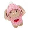 Handmade Mini Bunny Hug Cute with Gift Box Card Soft Floppytiny Easter Bunnie Best Gifts for Bunny Easter Holiday Birthday