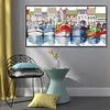 Multicolored Sailboat-14CT Stamped Cross Stitch 42*21cm/16.54*8.27in(Brand)
