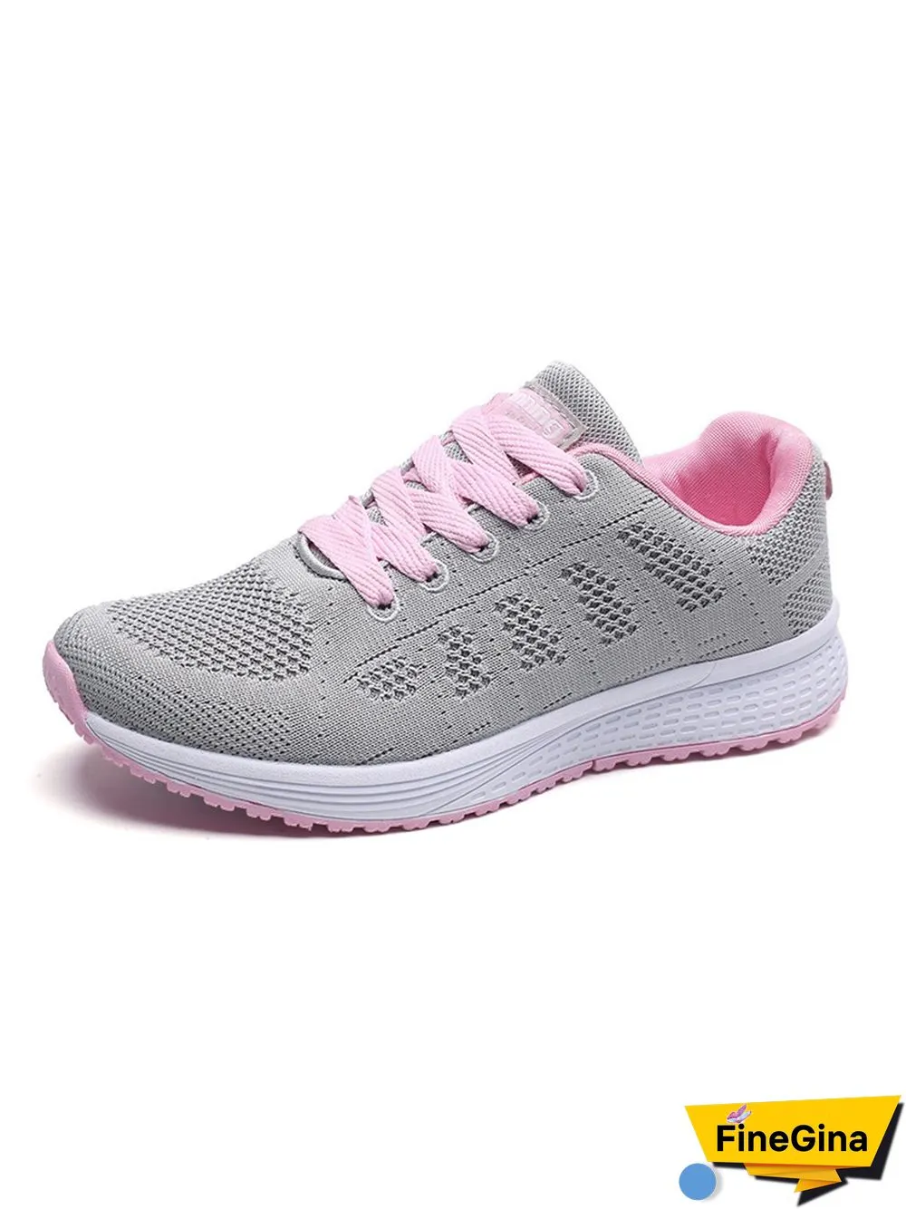 Contrasting Solid Color Breathable Mesh Casual Sneakers