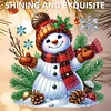 (US Local)Xmas Snowman Theme DIY Diamond Art Pendant Wall Door Decoration