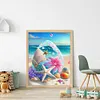 Beach Shells - 11CT Stamped Cross Stitch - 40*50cm - Natural