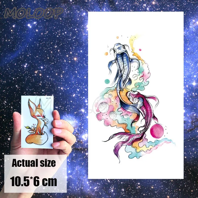 Temporary Tattoo Sticker cat pattern Element Small animal flower waterproof Fake Body Art tatoo for kid girl boy man woman