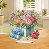 (US Local)DIY Flower Special Shaped Diamond Painting Desktop Ornaments Kit 