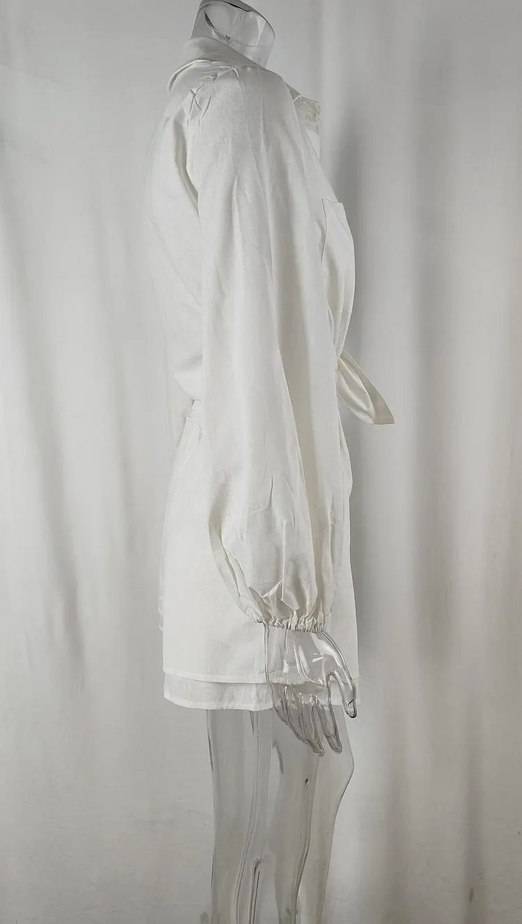 Linen Loose Fit Shirt & Shorts Set for Women