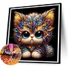 Diamond Painting-DIY Full Round Drill Cat