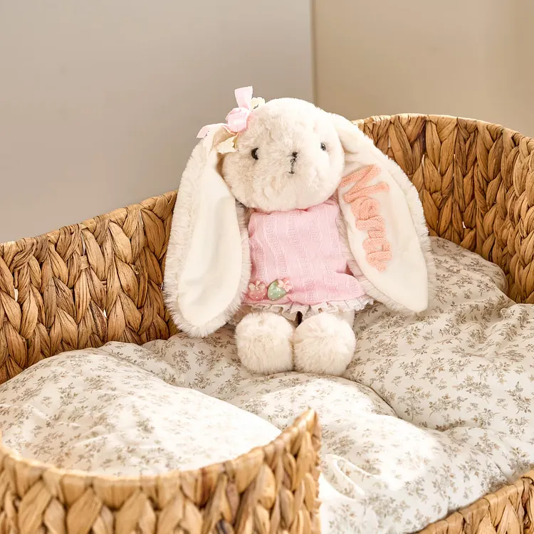 Custom Name Easter Bunny Plush Toy, Personalized Spring Bunny Keepsake Gift for Babies & Children