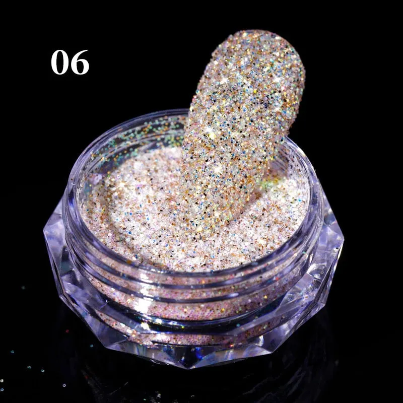 1Box Reflective Glitter Powder For Nails Iridescent Flakes Sequins Pigment Dust Manicures Decoration Chrome Pigment Polish Gel-Nail Inspo