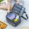 Insulated Lunch Bag Double Deck Lunch Box for Work Camping Hiking Beach Picnic