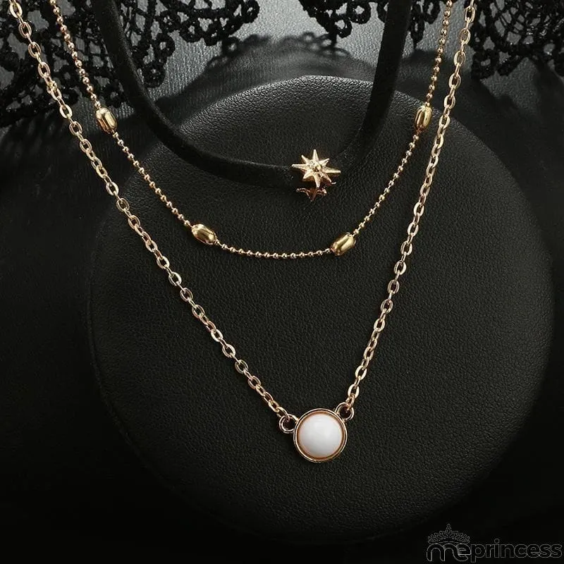 Leather Layers Choker Necklace