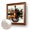 (US Local)Paint By Numbers Kit On Canvas DIY Oil Art Guitar Home Wall Decor40x40cm